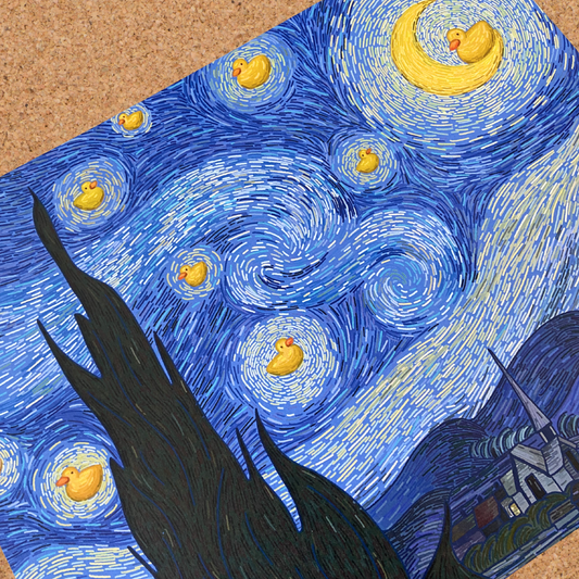 starry ducks print