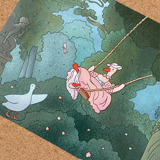 duck on the swing print