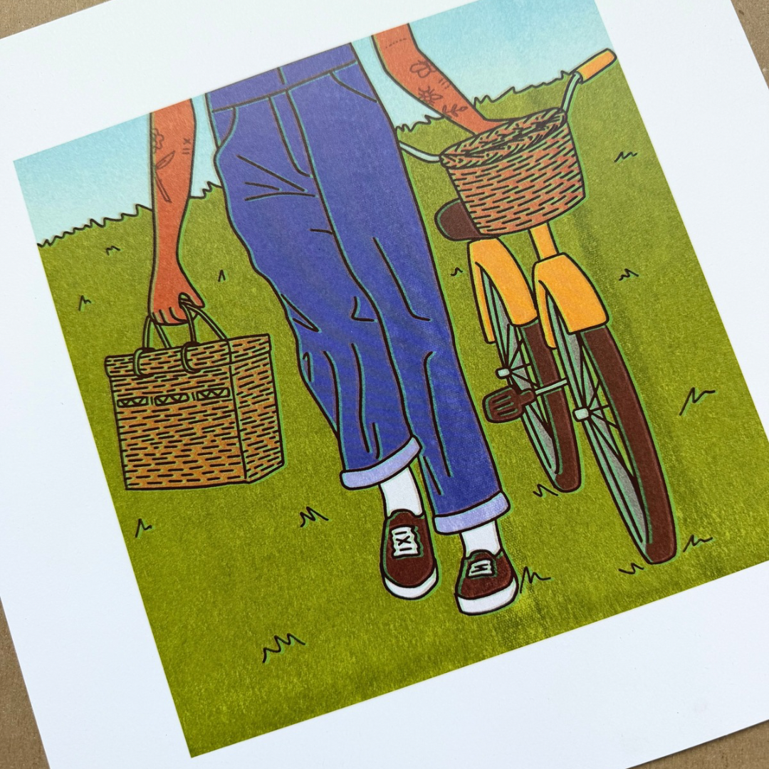 bicycle 10x10 print