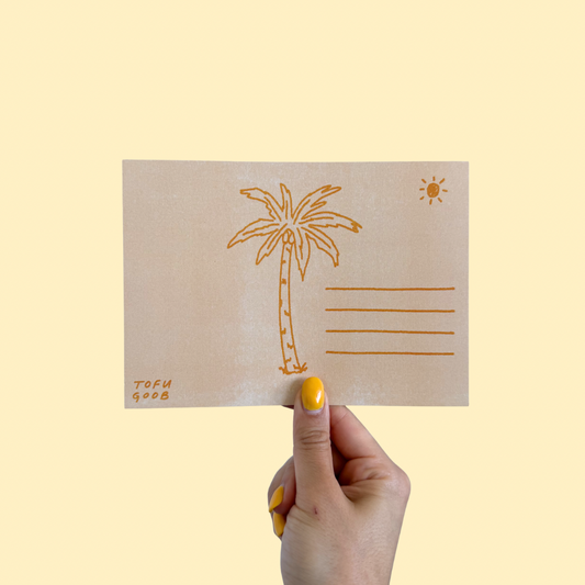 breakfast in paradise postcard