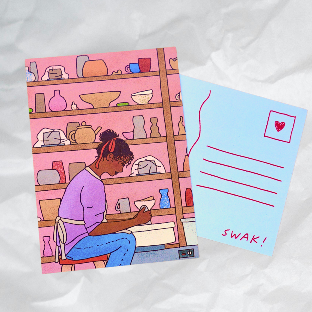 pottery postcard