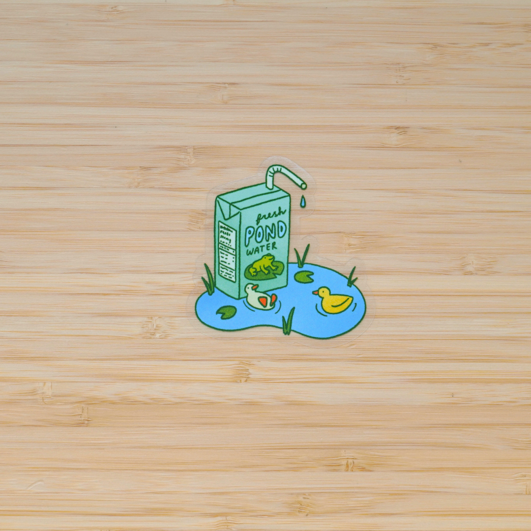 pond water clear sticker