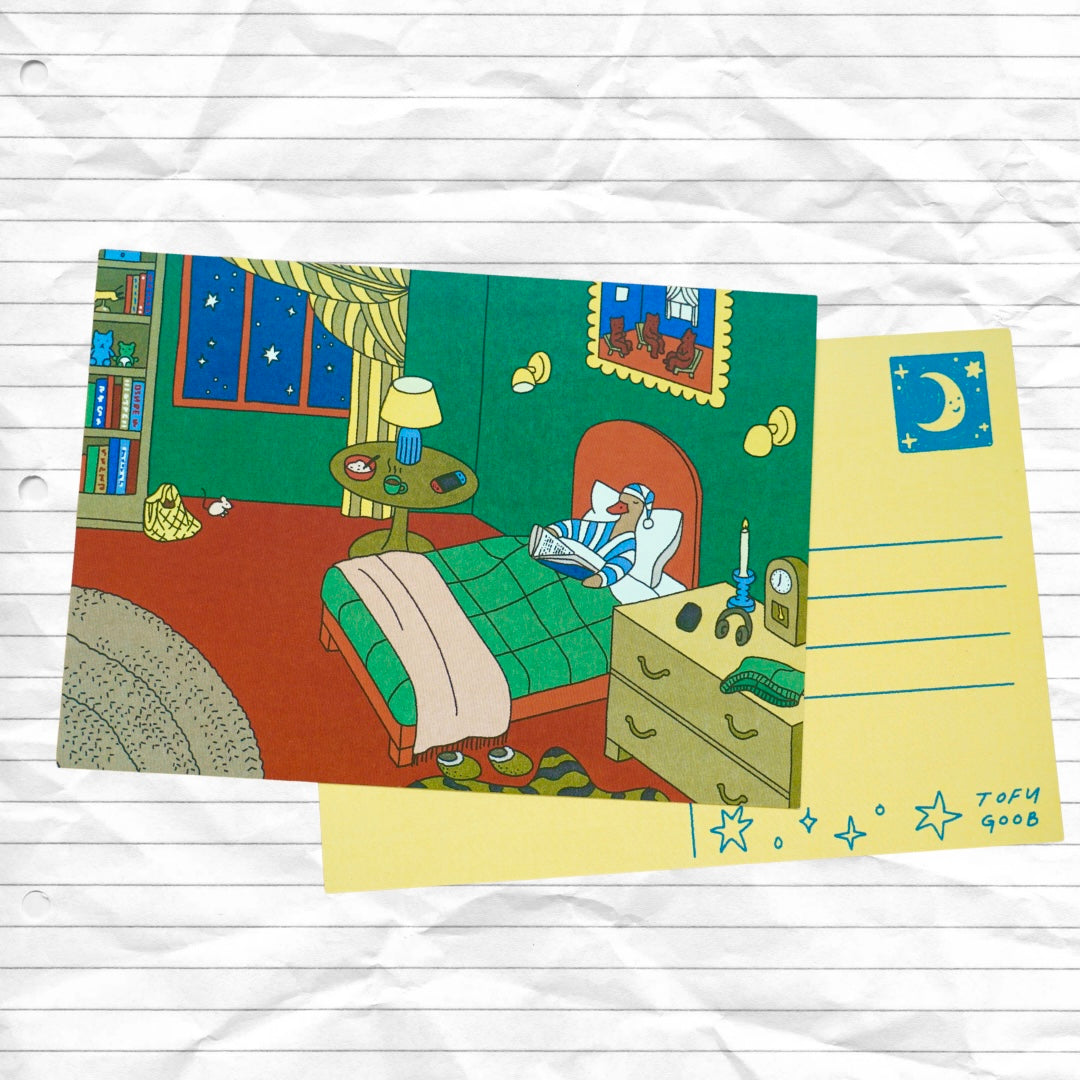goodnight duck postcard