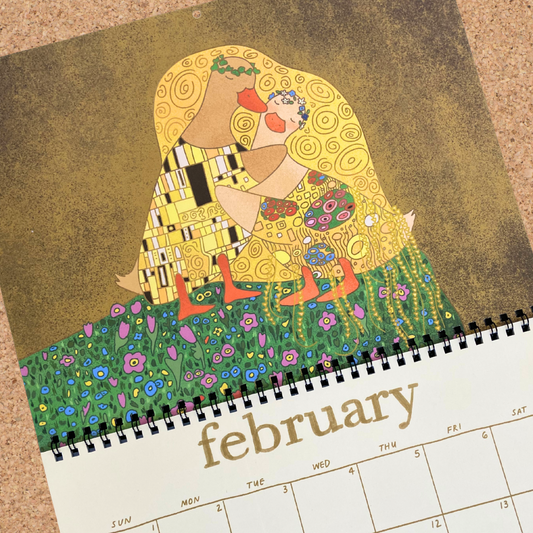 2026 famous paintings duck calendar
