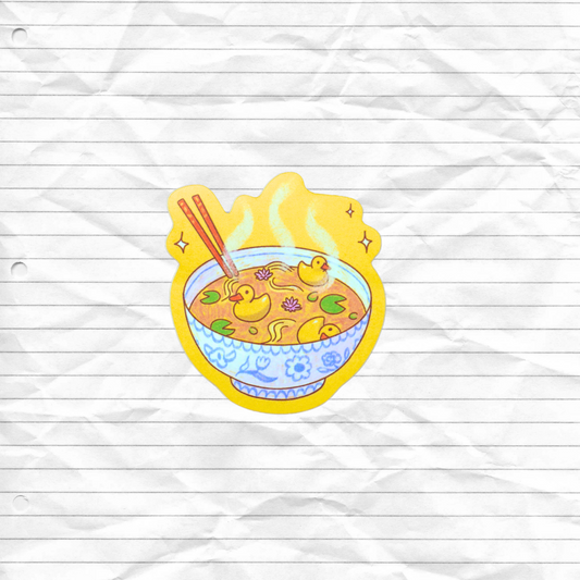 ducks in ramen sticker