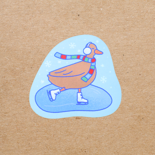 skating duck sticker