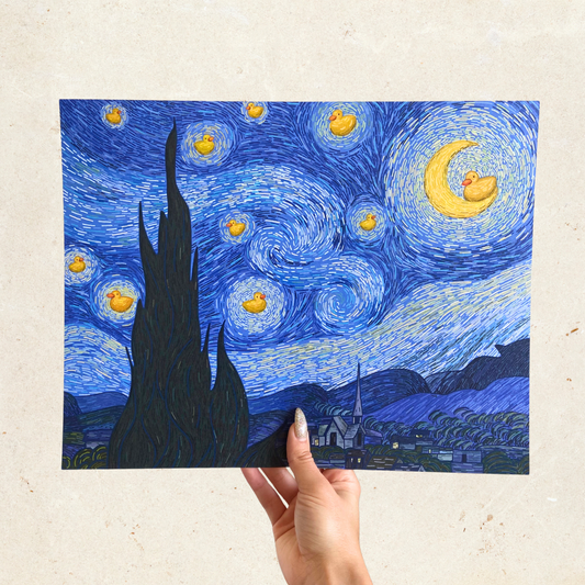 starry ducks print