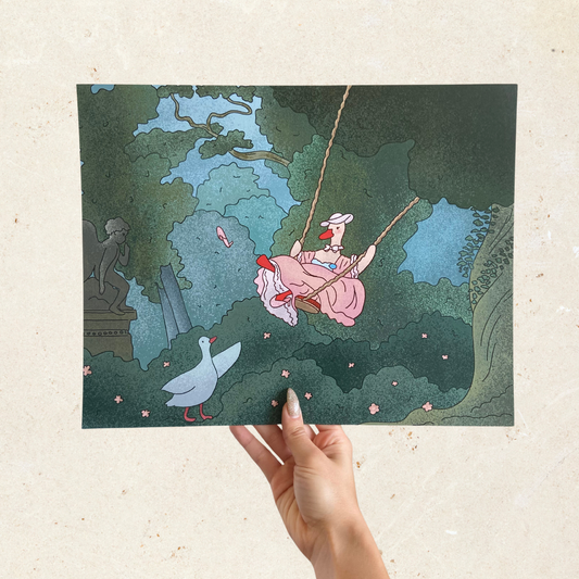 duck on the swing print