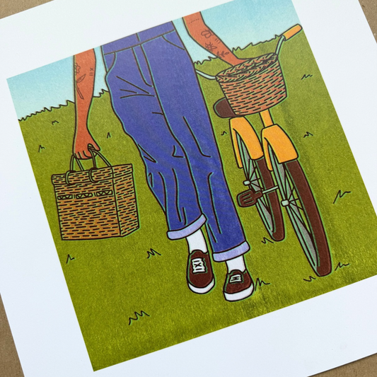 bicycle 10x10 print