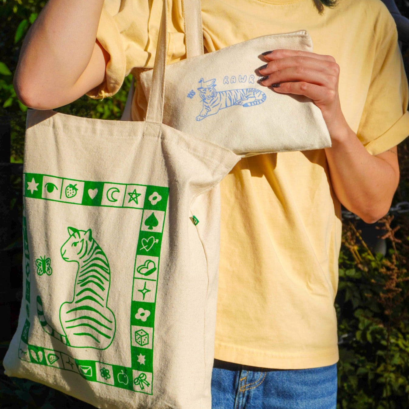 Tiger recycled tote bag