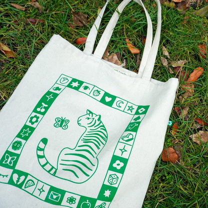 Tiger recycled tote bag