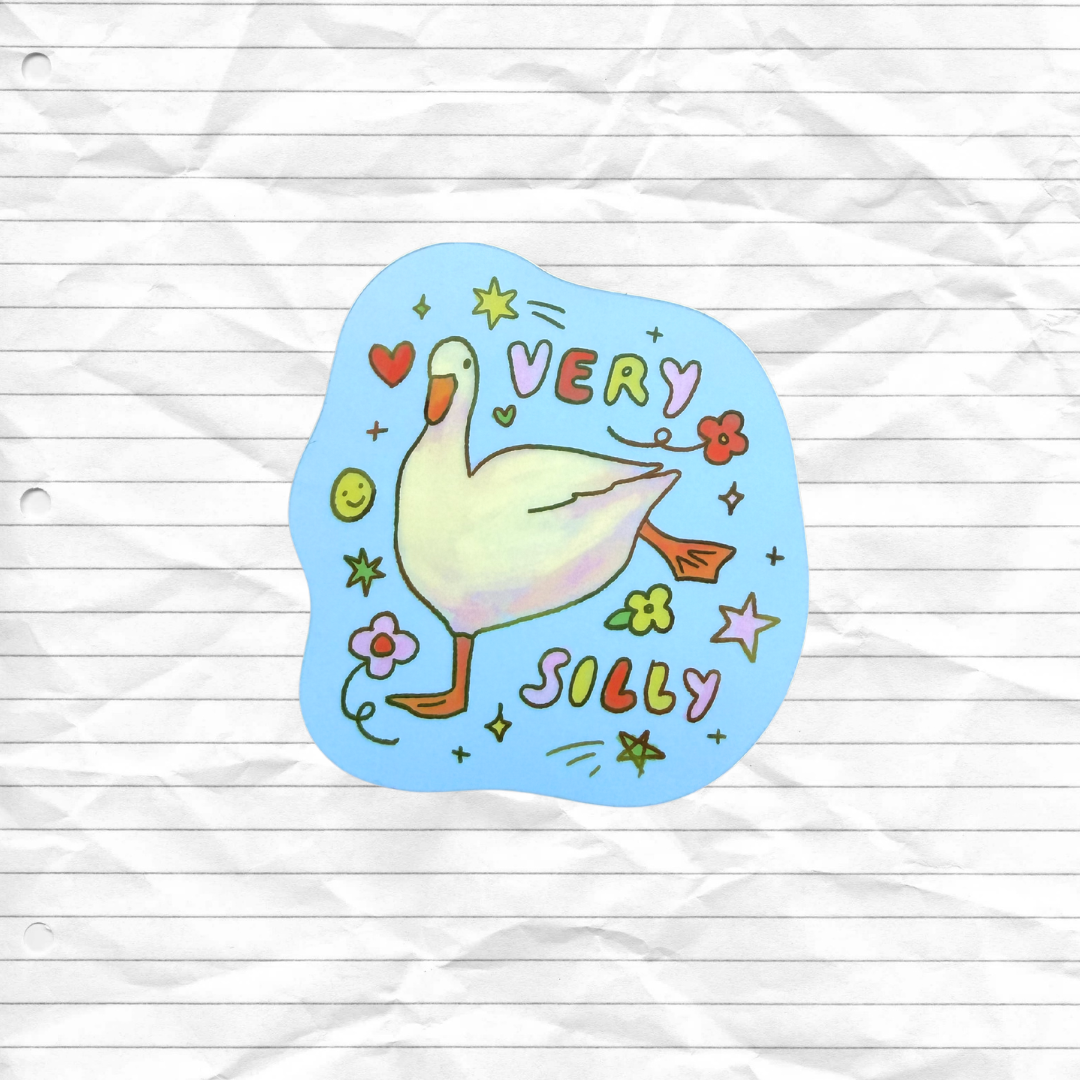 very silly sticker