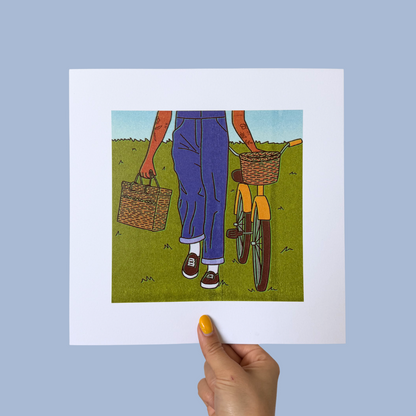 bicycle 10x10 print