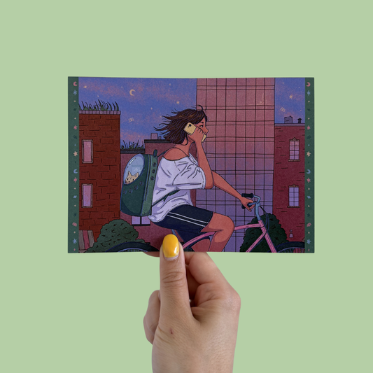 bike ride double sided print