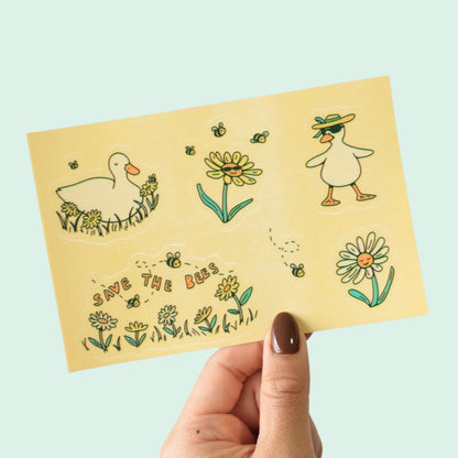 birds & bees sticker sheet