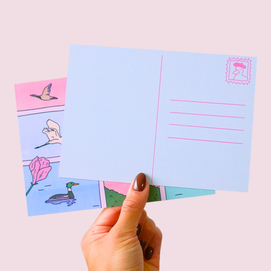 migratory birds postcard