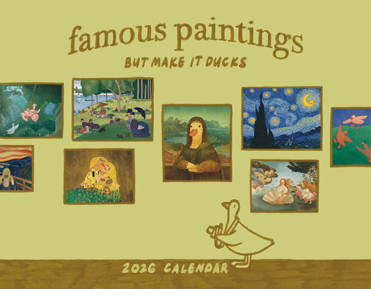 digital 2026 famous paintings duck calendar