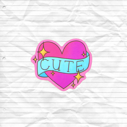 "cute" sticker