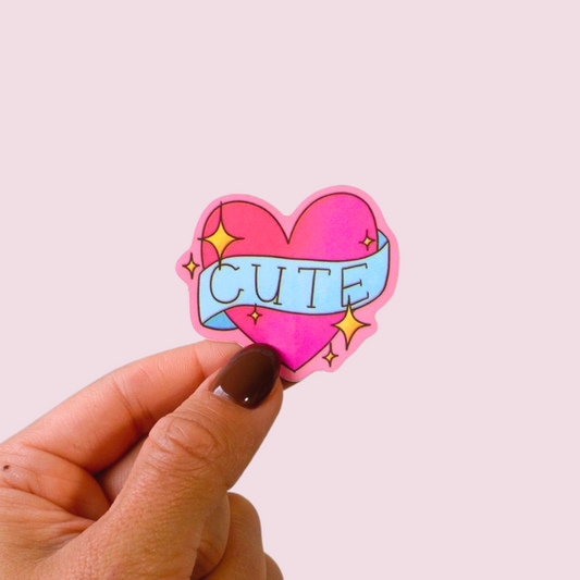"cute" sticker