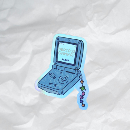 serious gamer holo sticker
