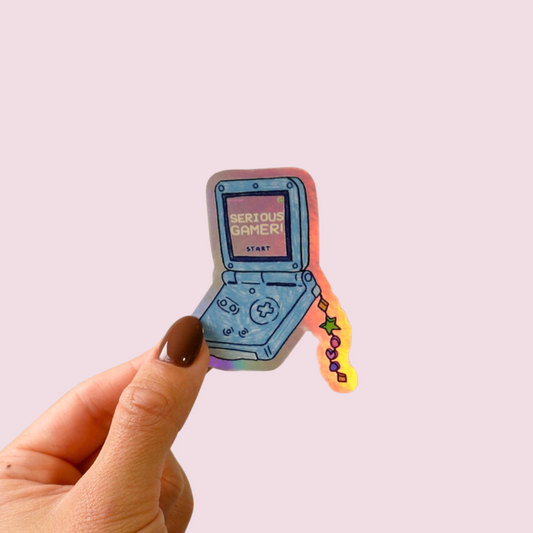 serious gamer holo sticker