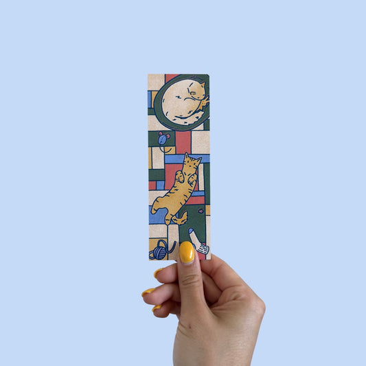double sided cat bookmark