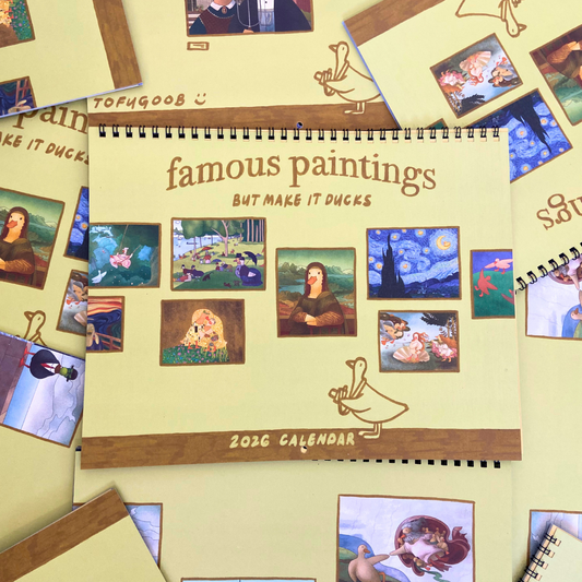 2026 famous paintings duck calendar