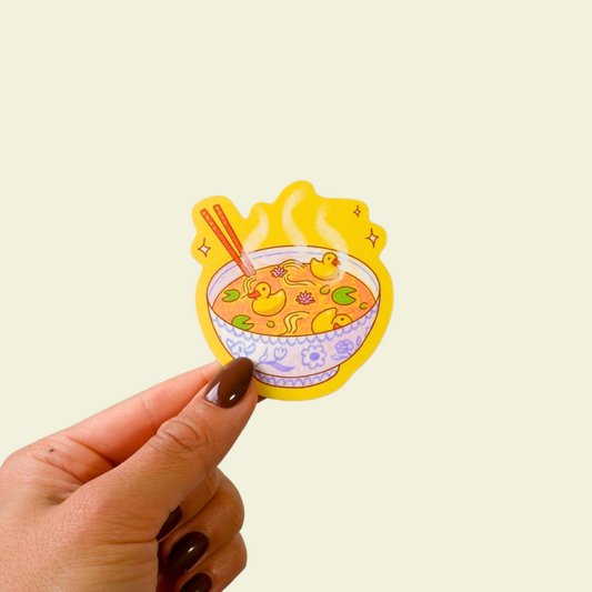ducks in ramen sticker