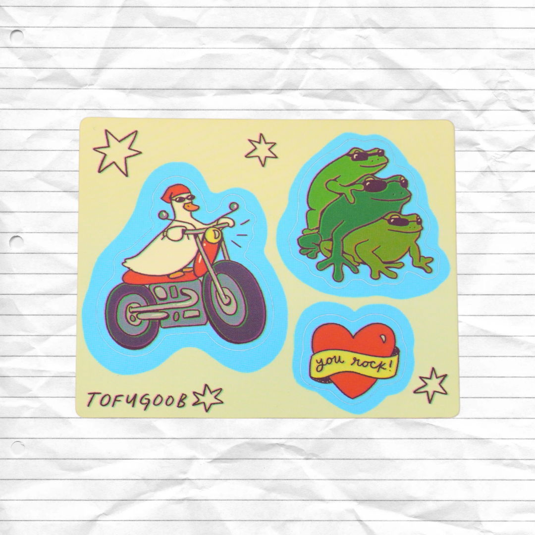 you rock sticker sheet