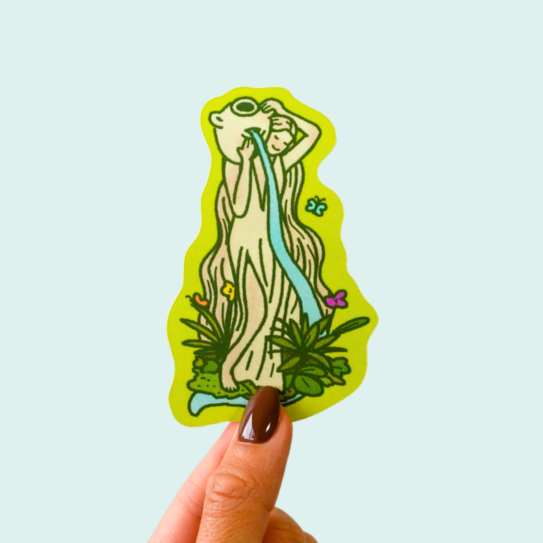 botanical statue sticker