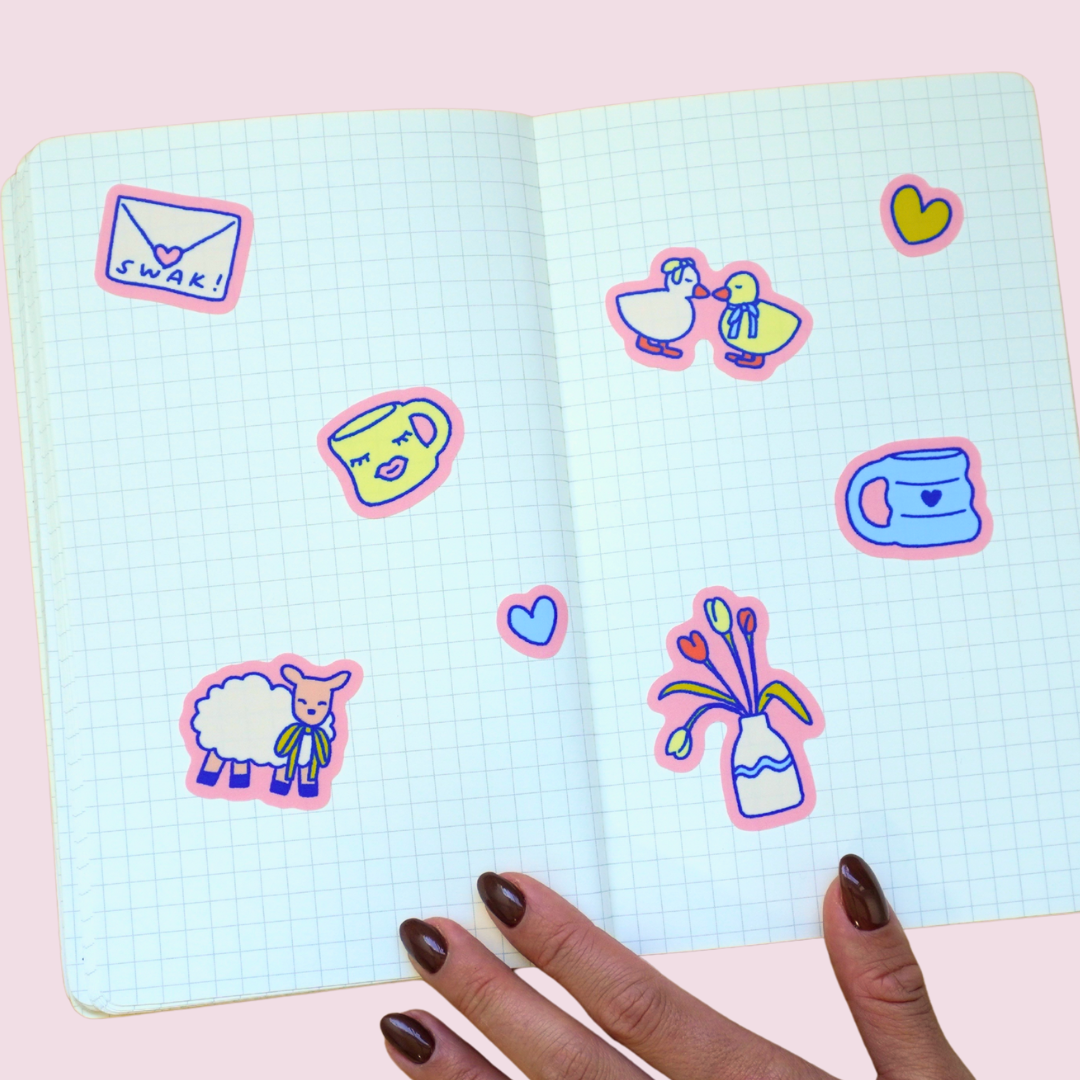 sealed with a kiss (swak) sticker sheet