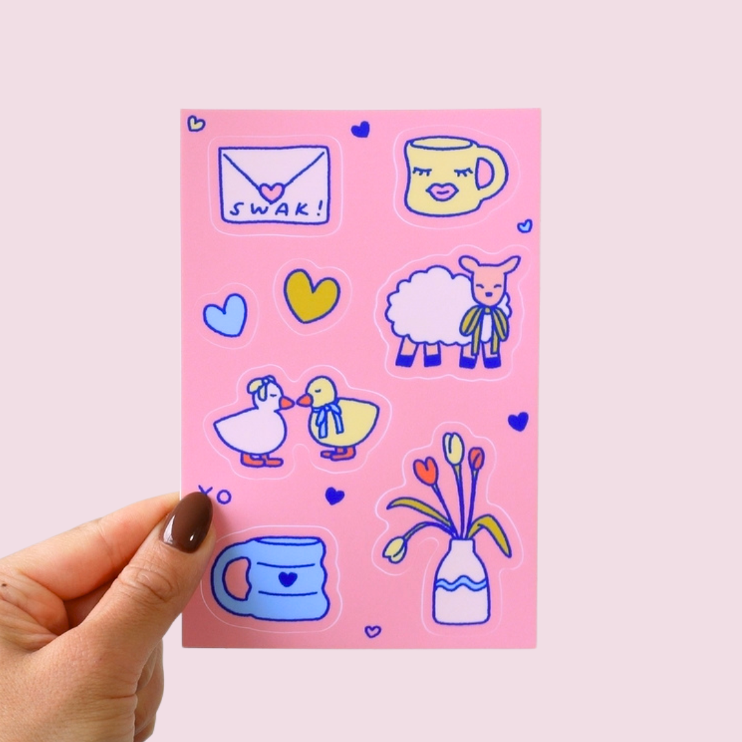 sealed with a kiss (swak) sticker sheet